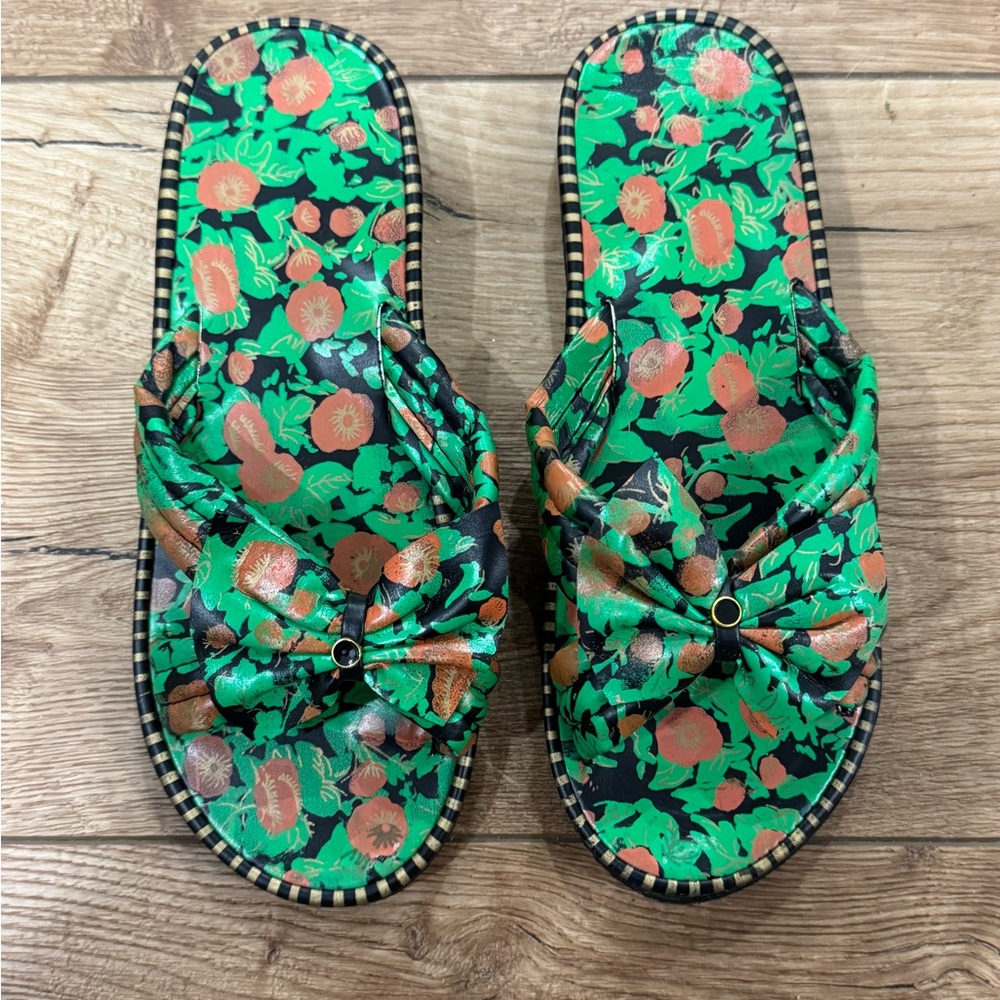 Floral Bow Flip Flops